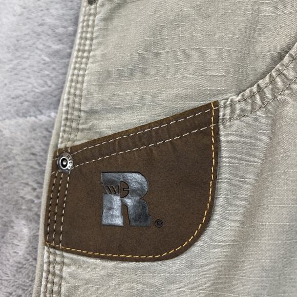 Wrangler Pants Men 38x32 Tan Riggs Workwear Light Weight Rip Stop Cotton Utility - Picture 2 of 11